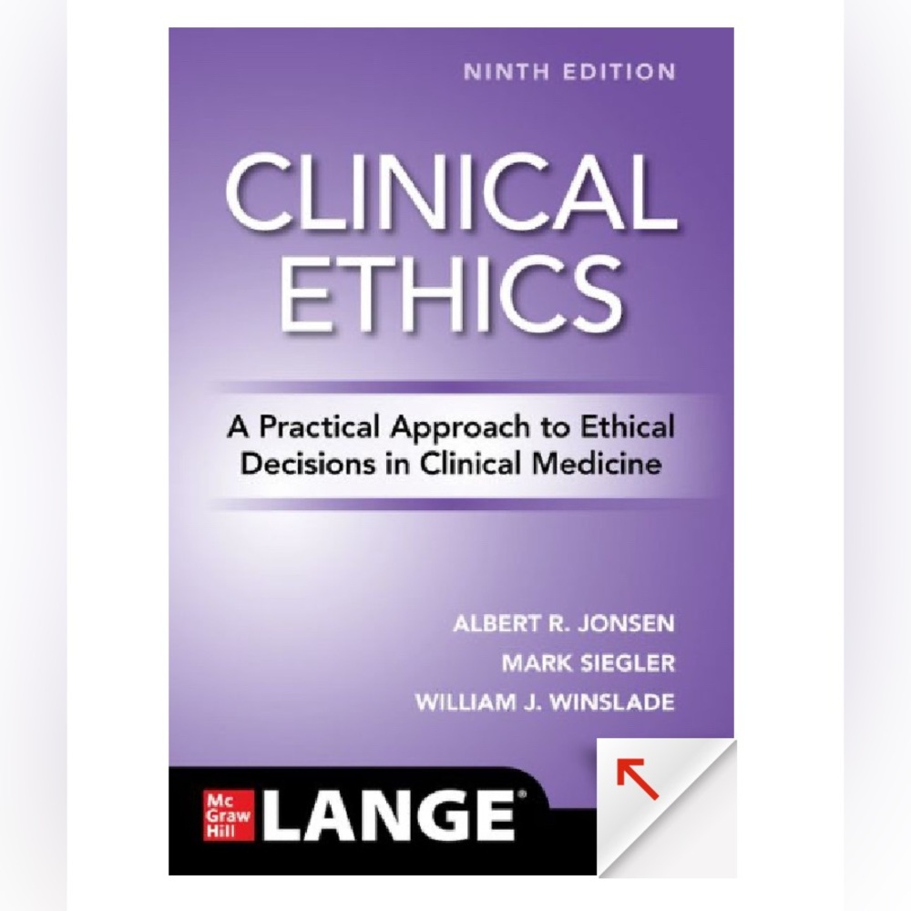 NINTH EDITION Clinical Ethics Book by Lange